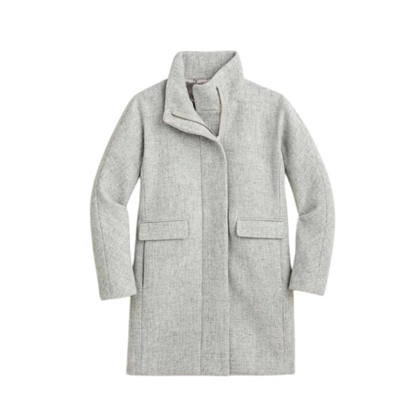 NWT JCREW Cocoon Coat Jacket Womens P Petite Gray Italian